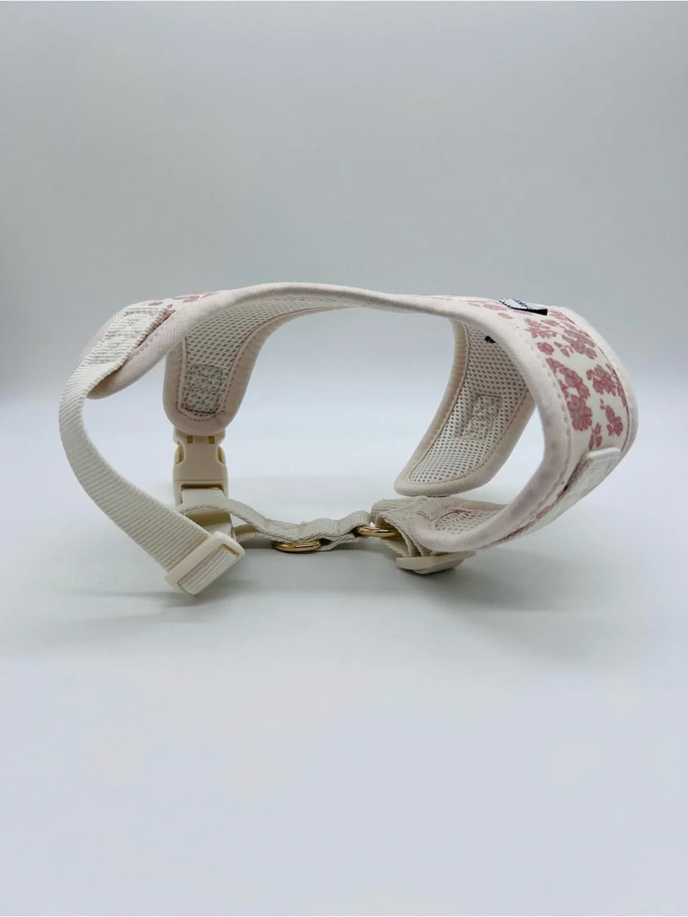 Harry Barker Cream & Pinkish Floral Dog Harness Size Small